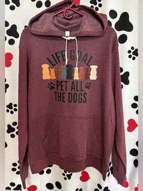 Dog Graphic Pullover Hoodie - NWT